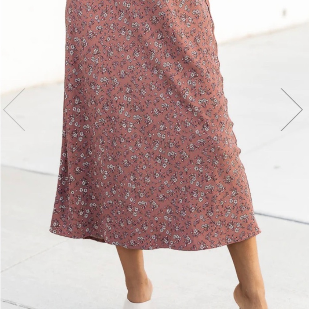 Pink Lily Midi Skirt